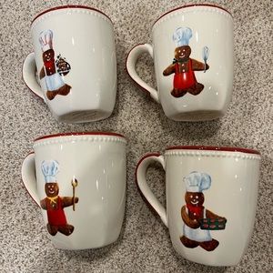 Williams Sonoma gingerbread mug set